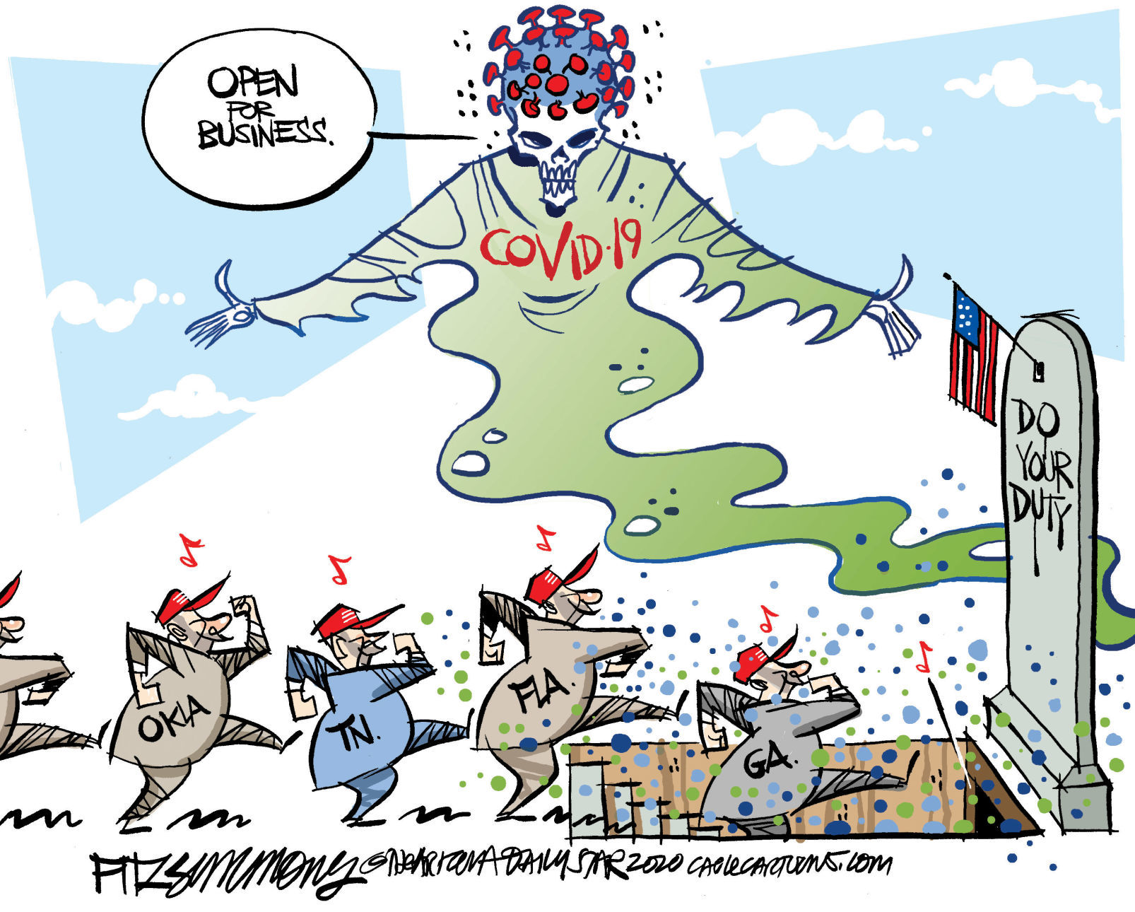 Daily Fitz Cartoon: Open for Business